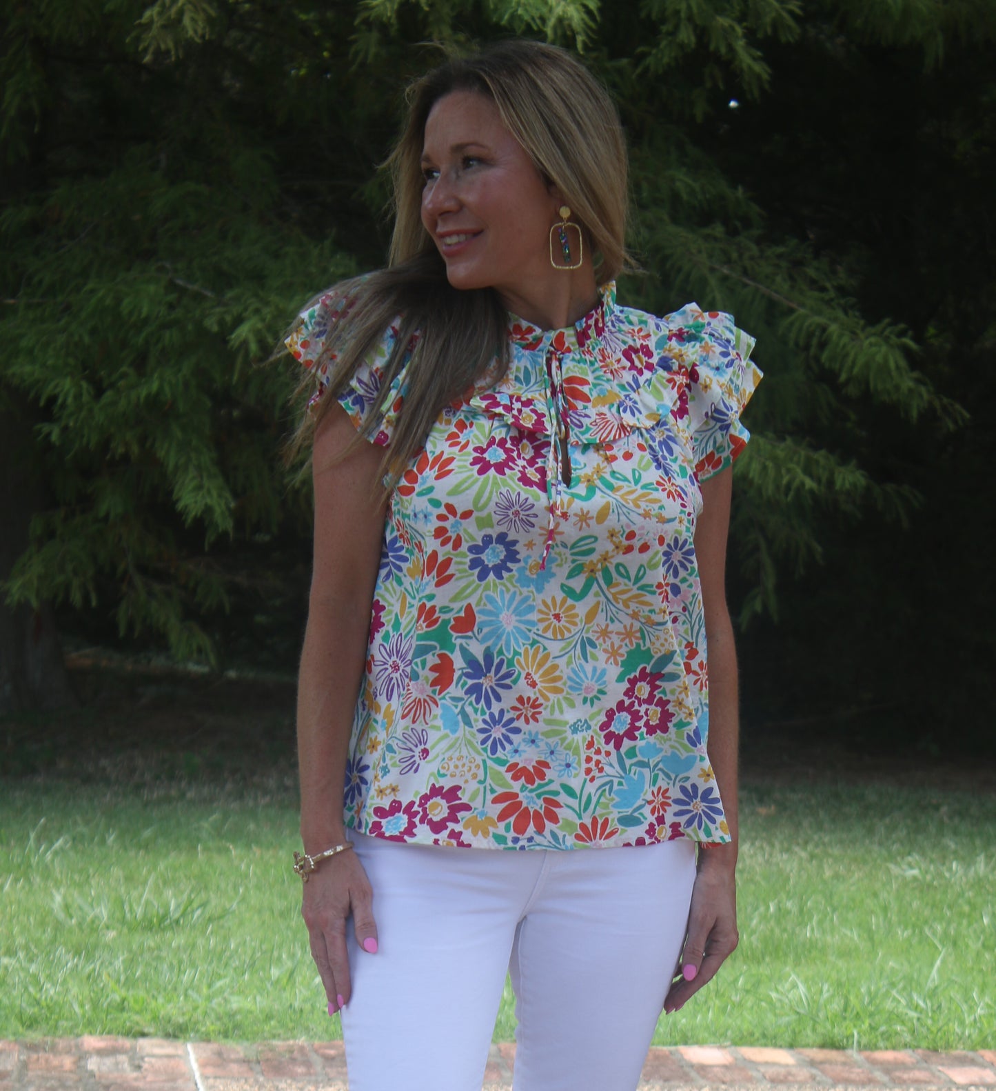 Multi-Color Floral Top