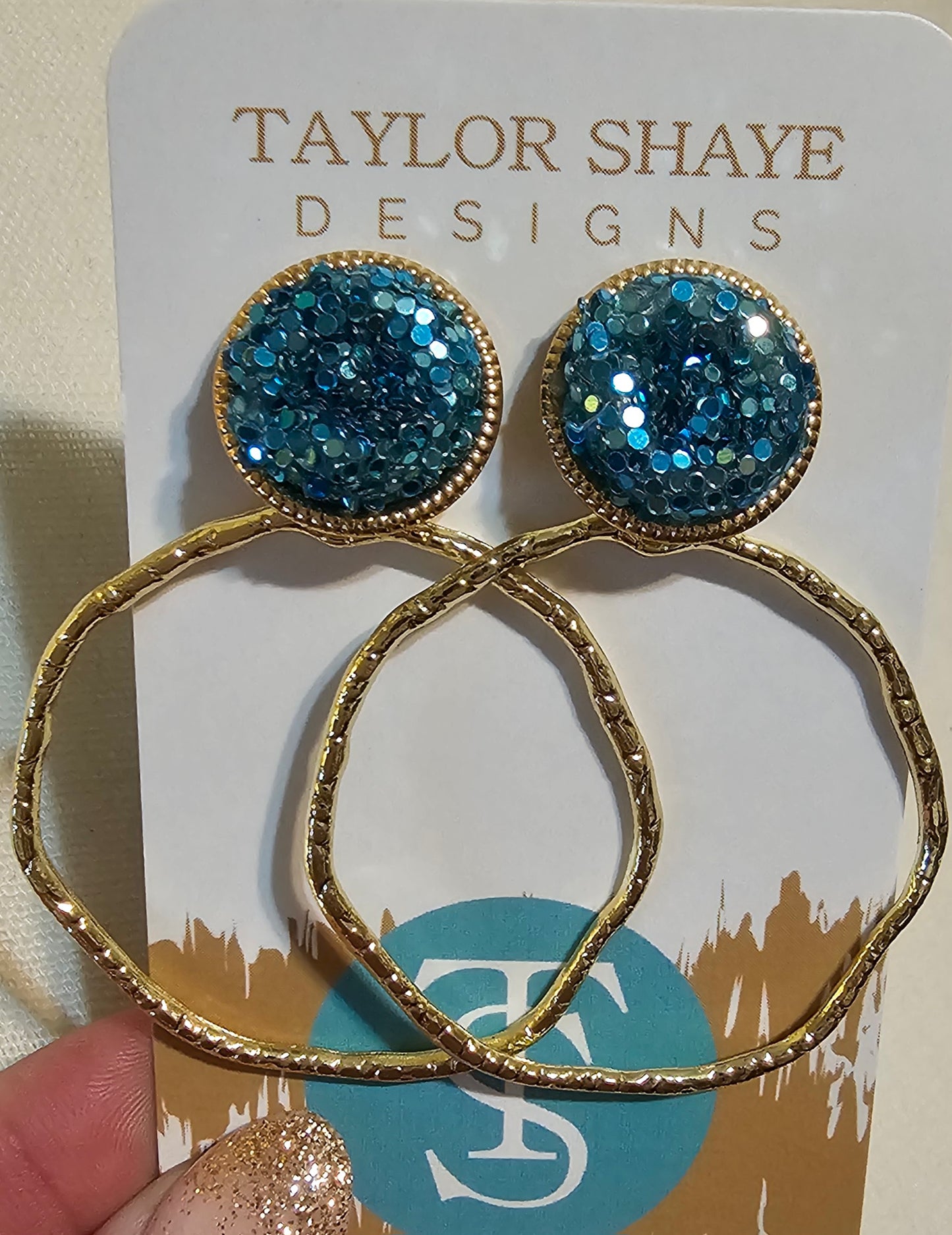 Turquoise Hoops