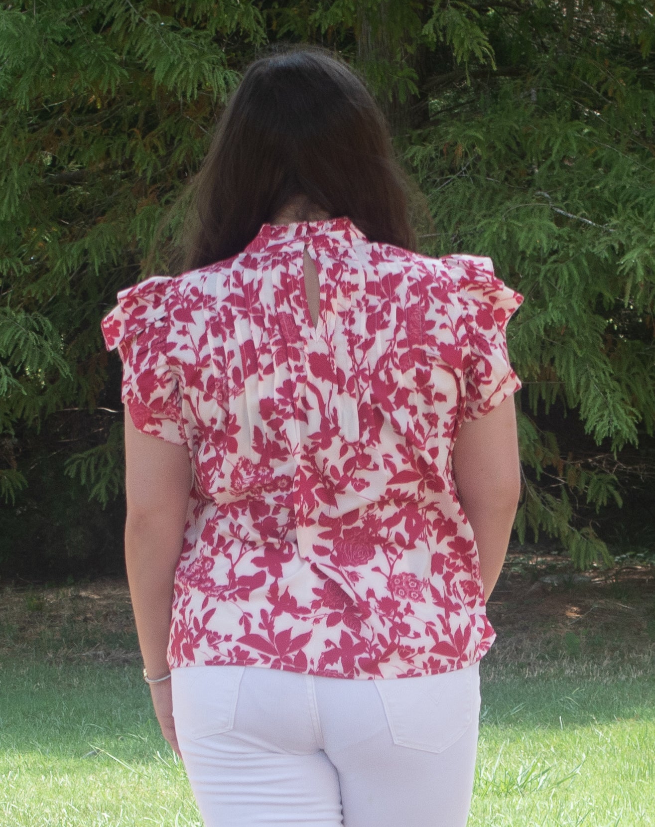 Butterfly Sleeve Floral Top