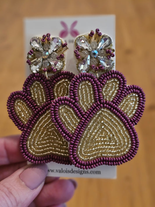 Live Golden Tiger Earrings